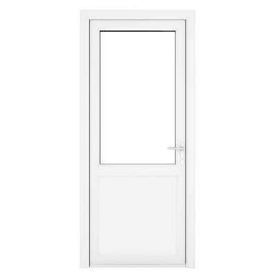 uPVC Triple Glazed Clear White Single Door Half Glass 920 x 2090mm