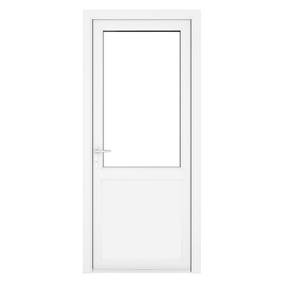 uPVC Triple Glazed Clear White Single Door Half Glass 840 x 2090mm