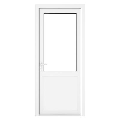 uPVC Triple Glazed Clear White Single Door Half Glass 890 x 2090mm