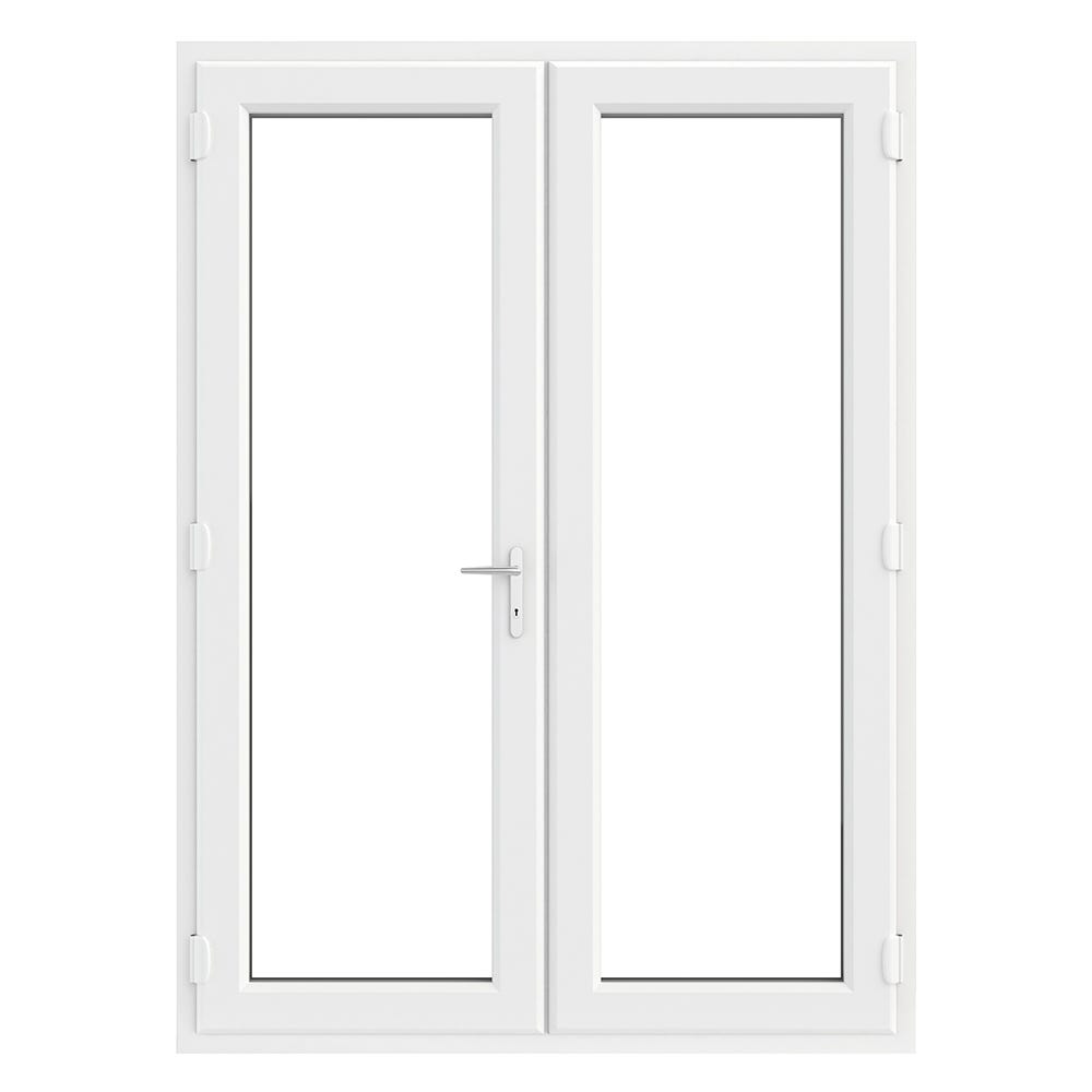 uPVC White Clear French Door LH Master