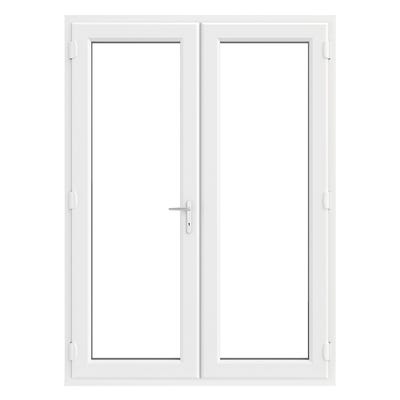 uPVC White Clear French Door LH Master
