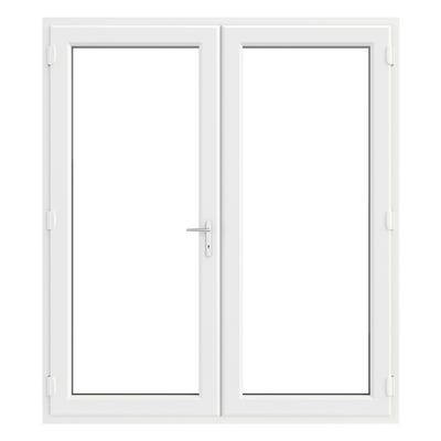 uPVC Triple Glazed Clear White French Door LH Master