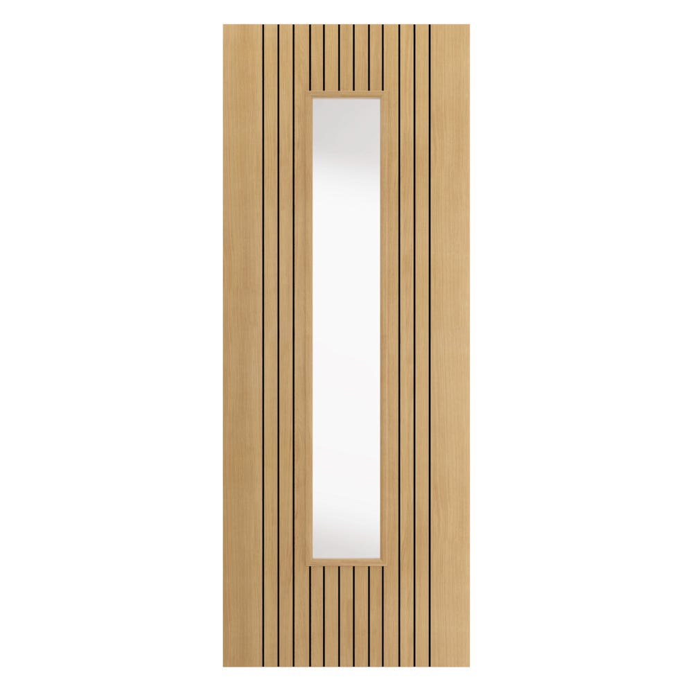 JB Kind Aria Oak Clear Glazed Internal Door