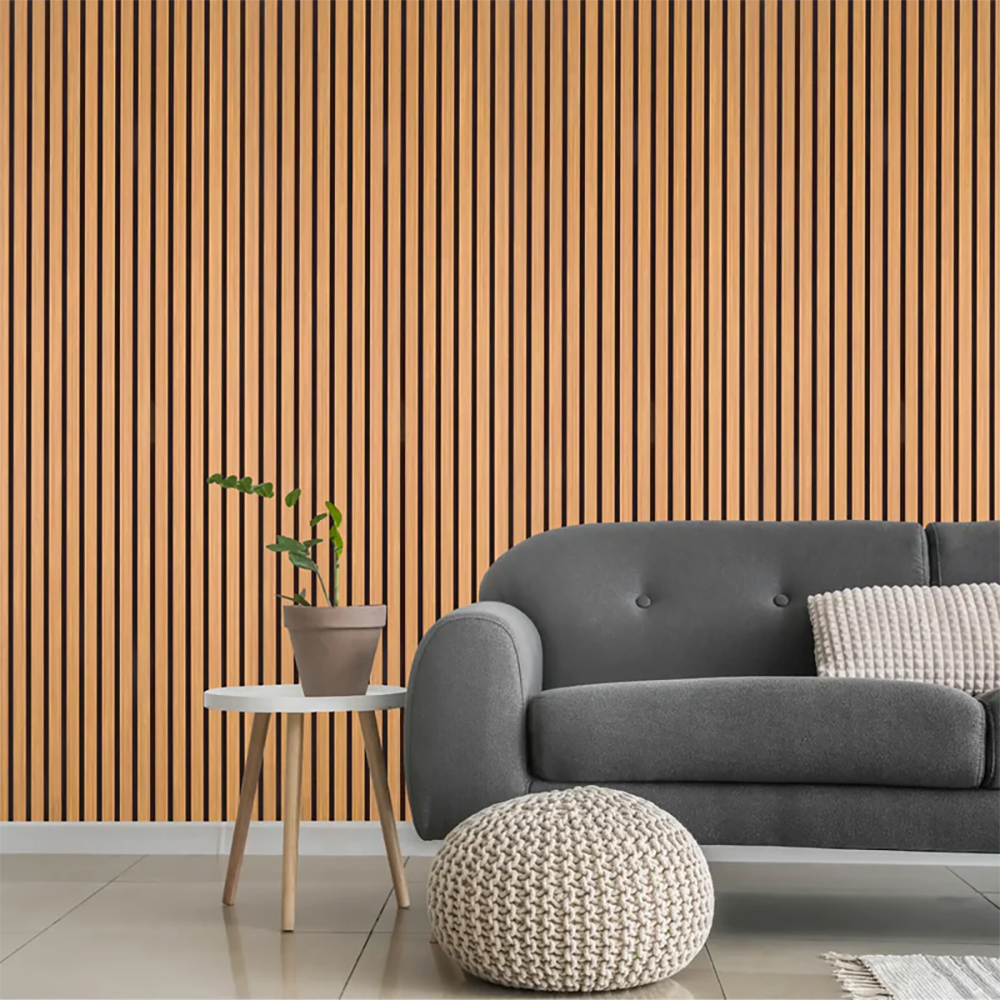MDF Acoustic Wall Panel Kit Teak 2440 x 600mm