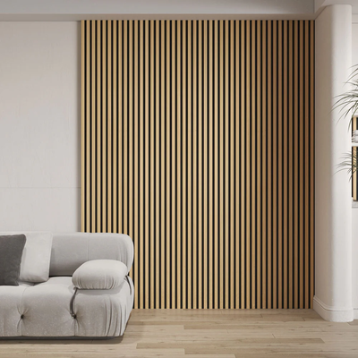 MDF Acoustic Wall Panel Kit Light Oak 2440 x 600mm