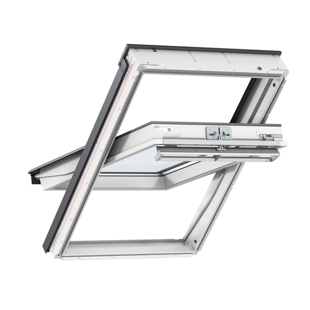 VELUX GGU MK08 0070 78 x 140cm Laminated White Centre Pivot Roof Window