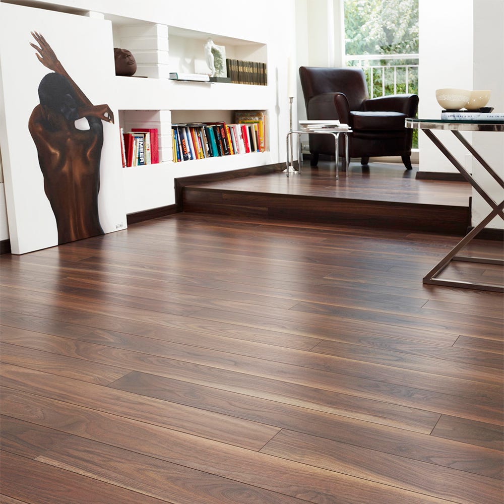 Krono Original Eurohome Vario+ Dark Walnut 12mm Laminate Flooring