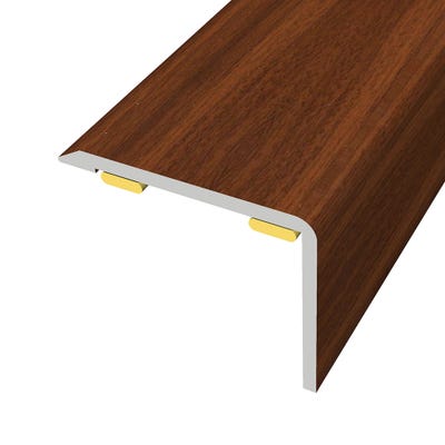 Laminate Stickdown Threshold Stair Nosing Dark Walnut 0.9m