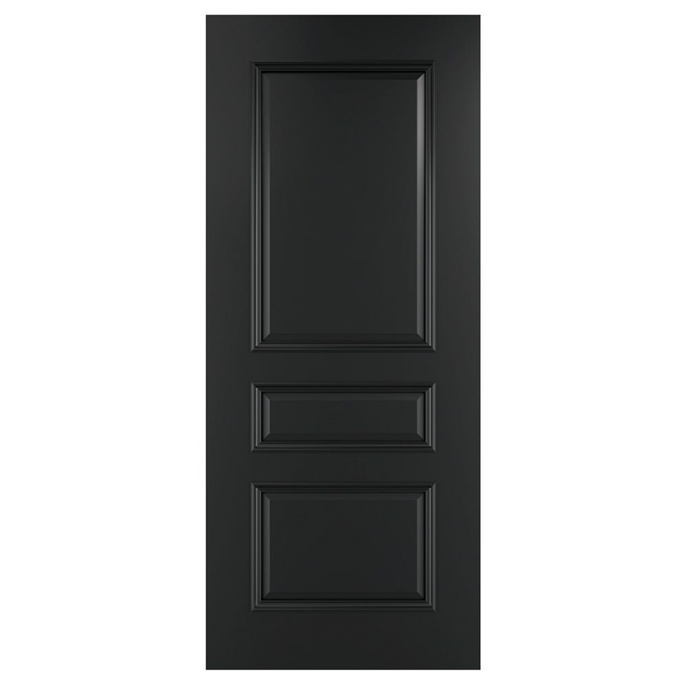 Deanta Internal Black Windsor 3 Panel FD30 Fire Door 1981 x 686 x 44mm