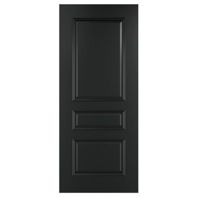 Deanta Internal Black Windsor 3 Panel FD30 Fire Door 1981 x 762 x 44mm