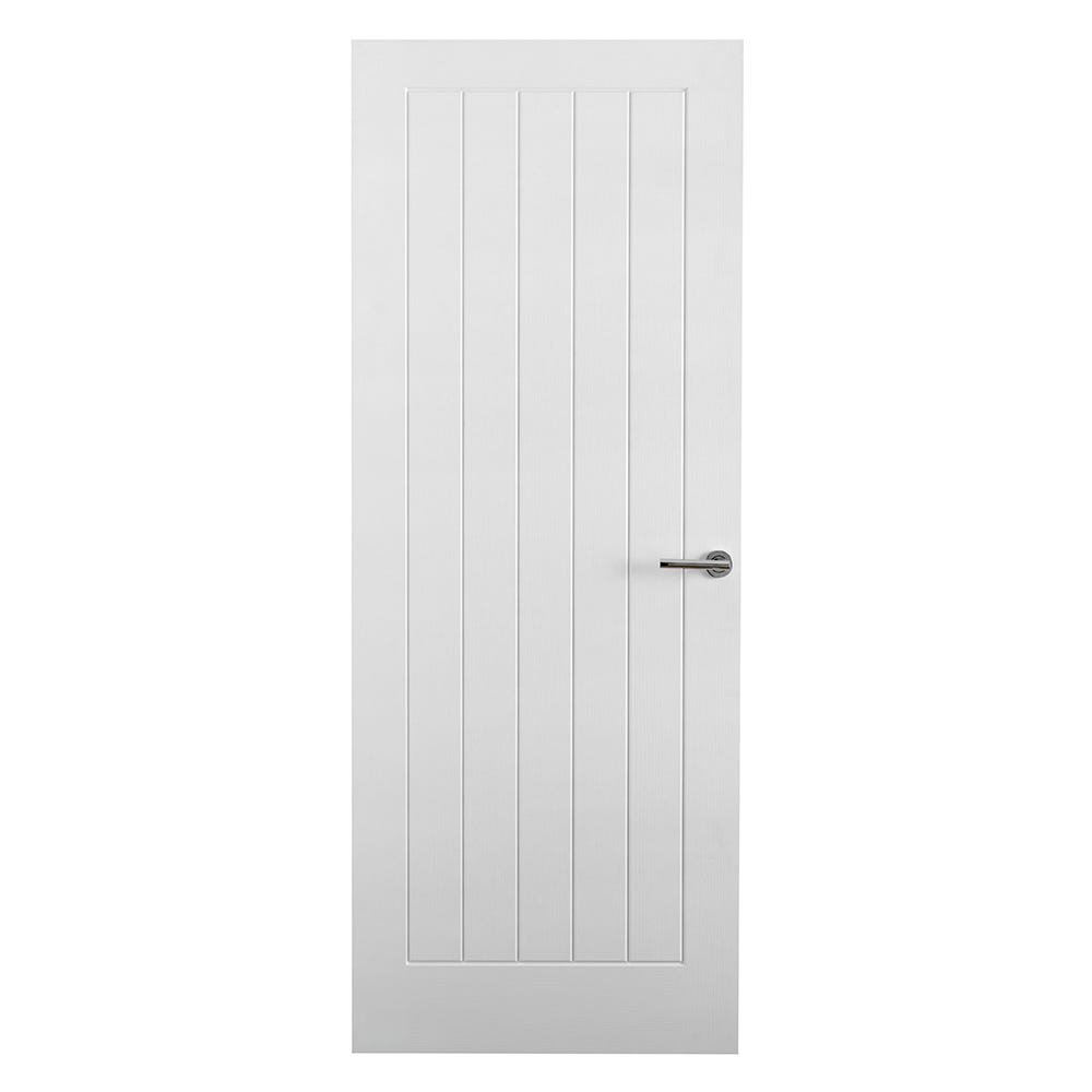 Premdor White Primed Smooth Vertical 5 Panel Fire Door 1981 x 686 x 44mm