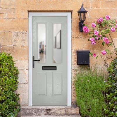 Crystal Carnoustie 2L Clear Agate Grey Composite Door Set 920 x 2090mm