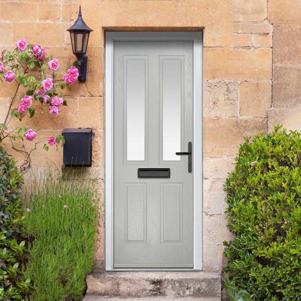 Crystal Carnoustie 2L Stippolyte Agate Grey Composite Door Set 920 x 2090mm