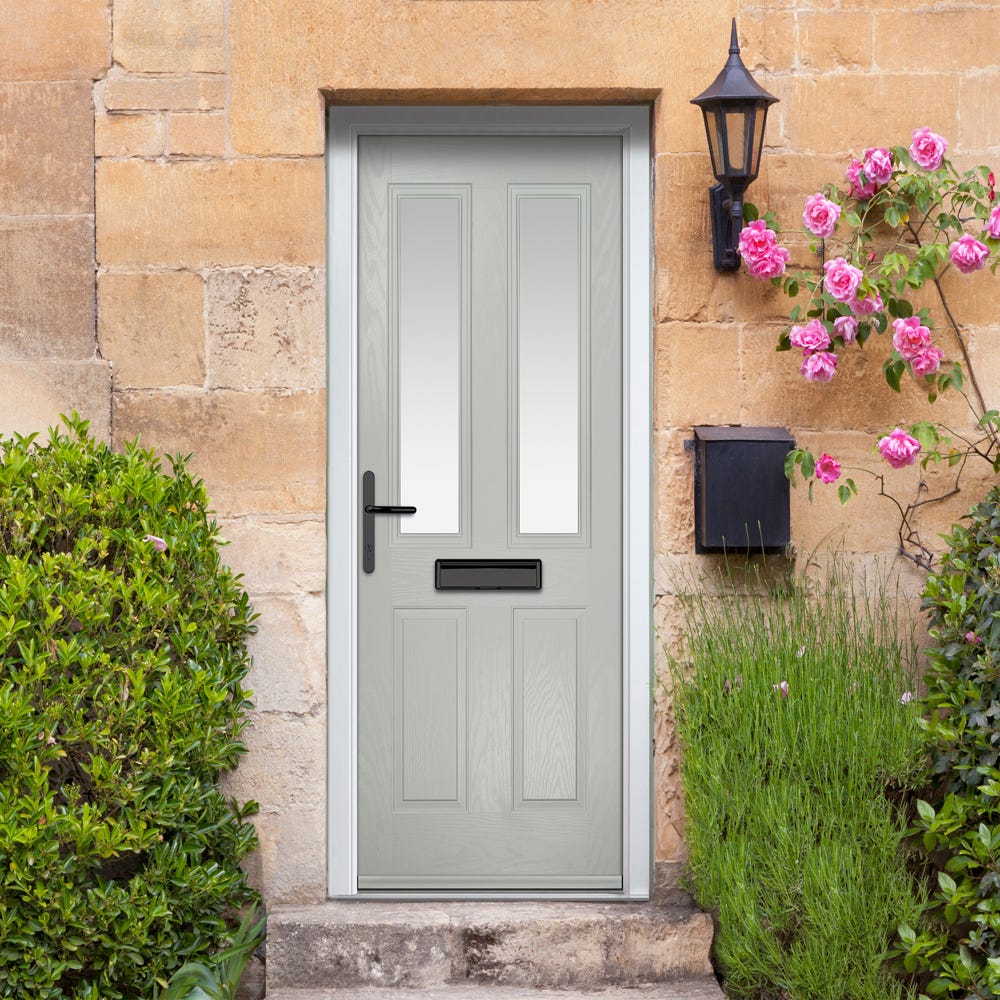 Crystal Carnoustie 2L Stippolyte Agate Grey Composite Door Set 890 x 2090mm