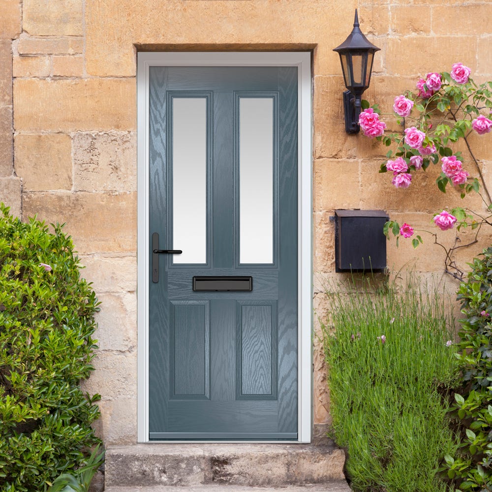 Crystal Carnoustie 2L Stippolyte Slate Grey Composite Door Set 920 x 2090mm