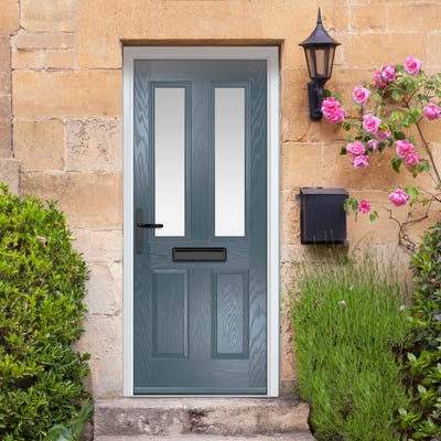 Crystal Carnoustie 2L Stippolyte Slate Grey Composite Door Set 920 x 2090mm