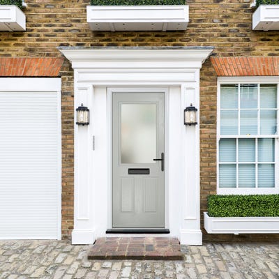 Crystal Lytham 1L Stippolyte Agate Grey Composite Door Set 920 x 2090mm