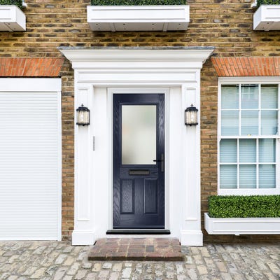 Crystal Lytham 1L Stippolyte Blue Composite Door Set 920 x 2090mm