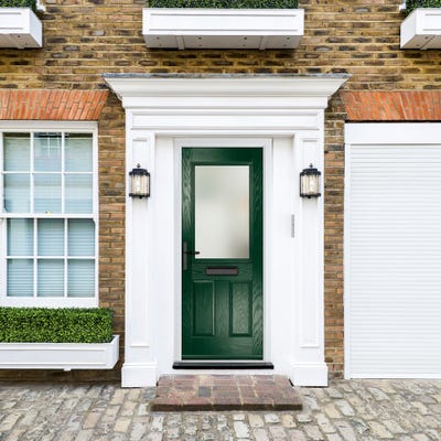 Crystal Lytham 1L Stippolyte Green Composite Door Set 890 x 2090mm