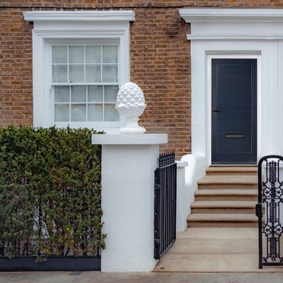 Crystal Monza Solid 8 Panel Blue Composite Door Set 890 x 2090mm