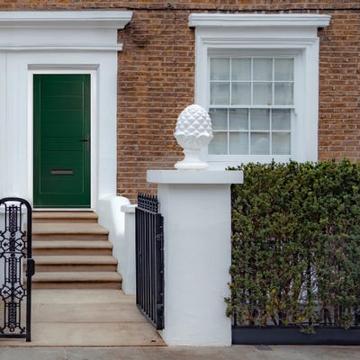 Crystal Monza Solid 8 Panel Green Composite Door Set 920 x 2090mm