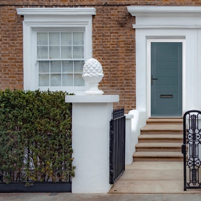 Crystal Monza Solid 8 Panel Slate Grey Composite Door Set 920 x 2090mm