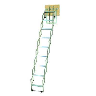 Dolle ALUFIX 10 Tread Aluminium Concertina Loft Ladder