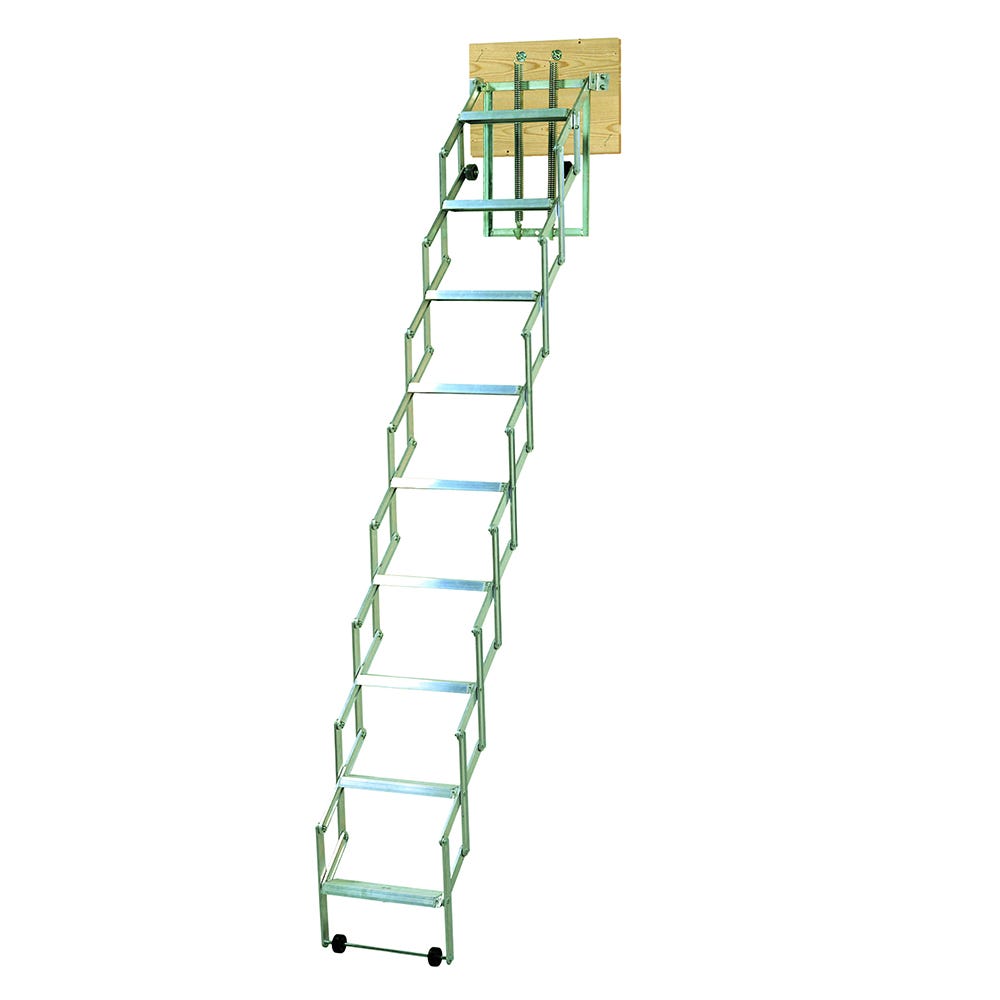 Dolle ALUFIX 11 Tread Aluminium Concertina Loft Ladder