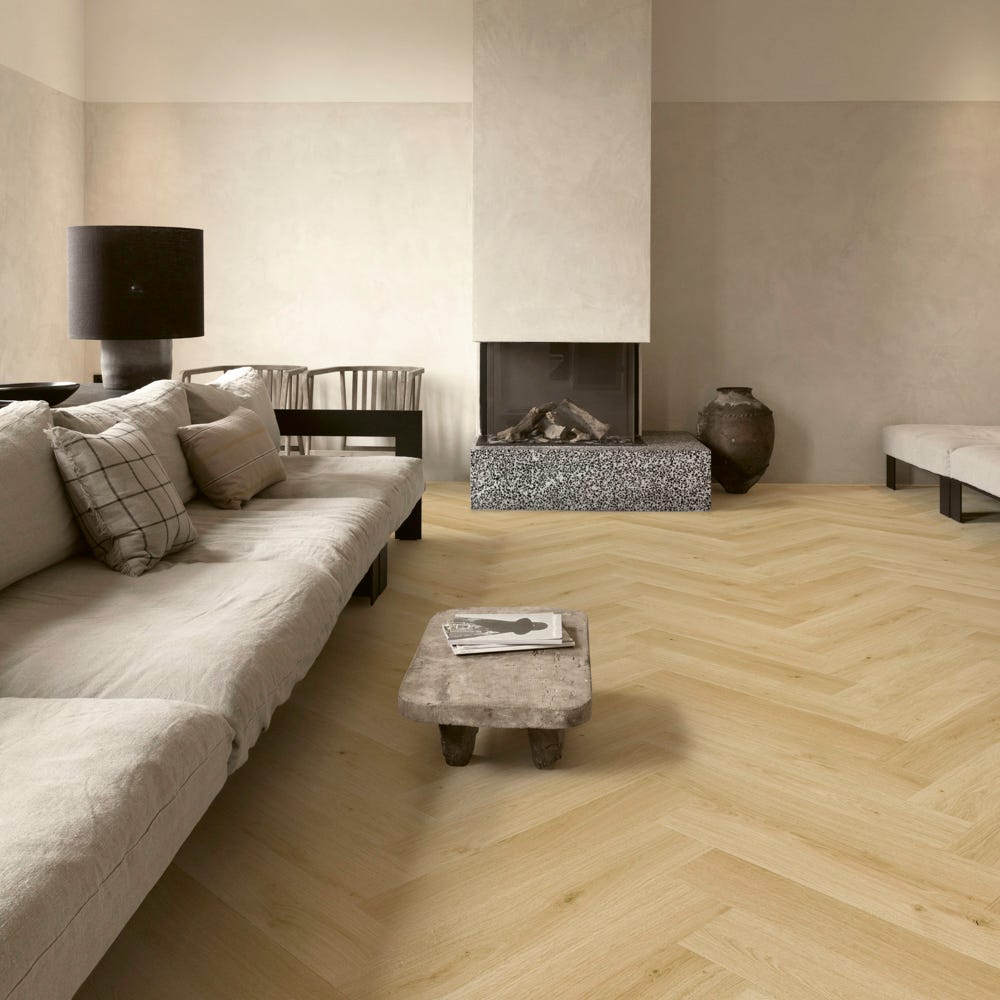 Quick Step Impressive Design Herringbone IMD8242 Cardamom Oak 8mm Laminate Flooring