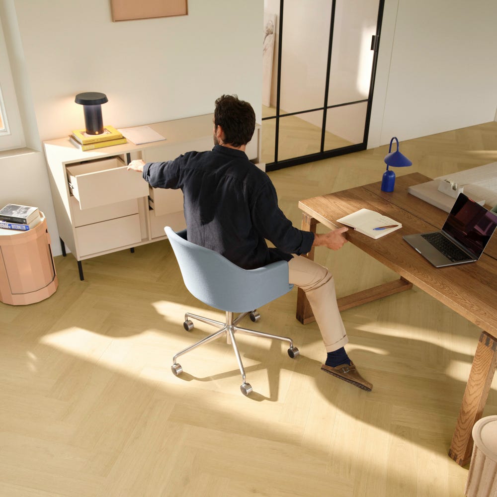 Quick Step Impressive Design Herringbone IMD8243 Nutmeg Oak 8mm Laminate Flooring