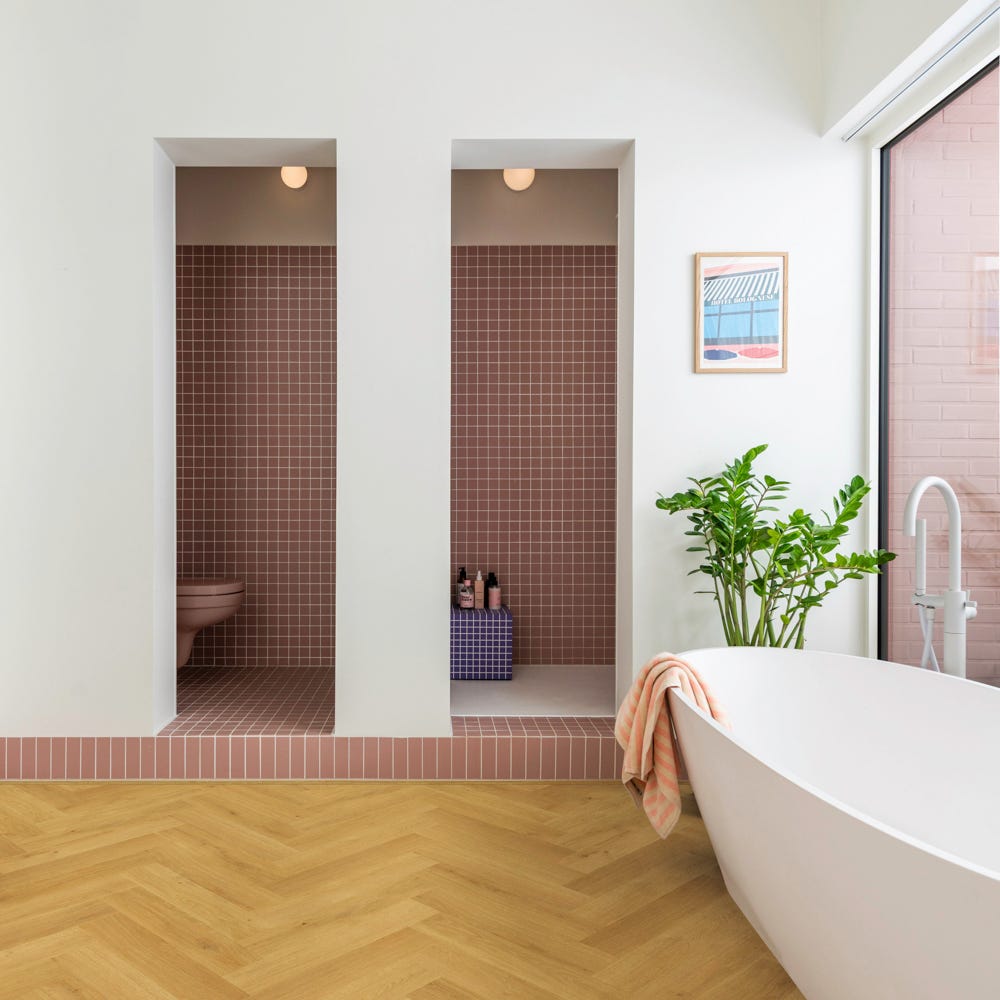 Quick Step Impressive Design Herringbone IMD8247 Cumin Oak 8mm Laminate Flooring