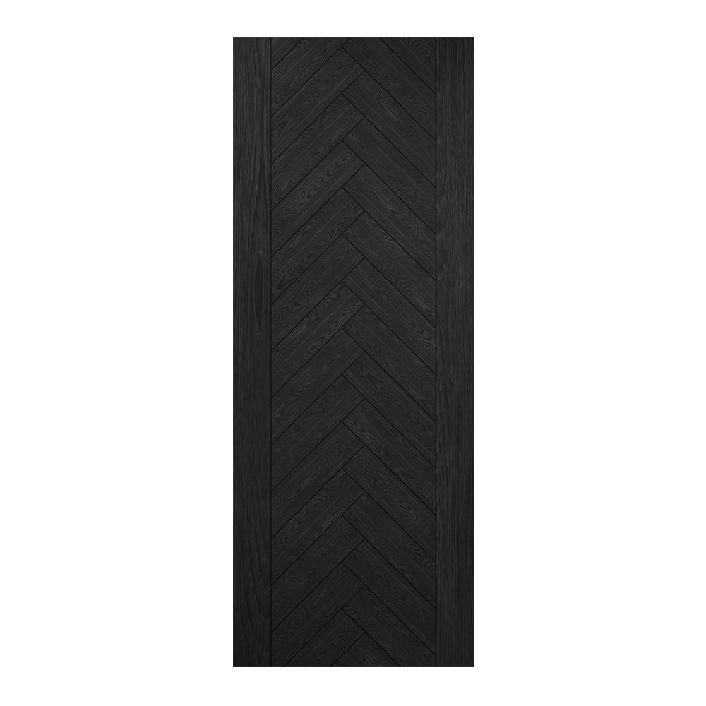 Deanta Fontaine Herringbone Brushed Black Oak Internal Door