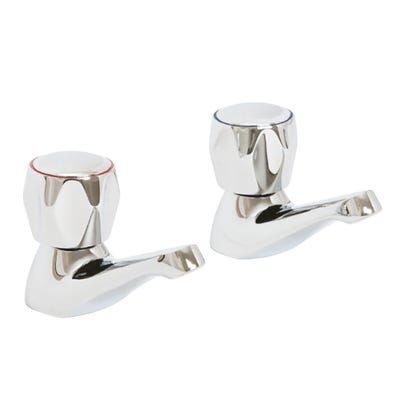 Skara Basin Pillar Taps Chrome