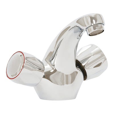 Skara Basin Mixer With Push Waste Chrome