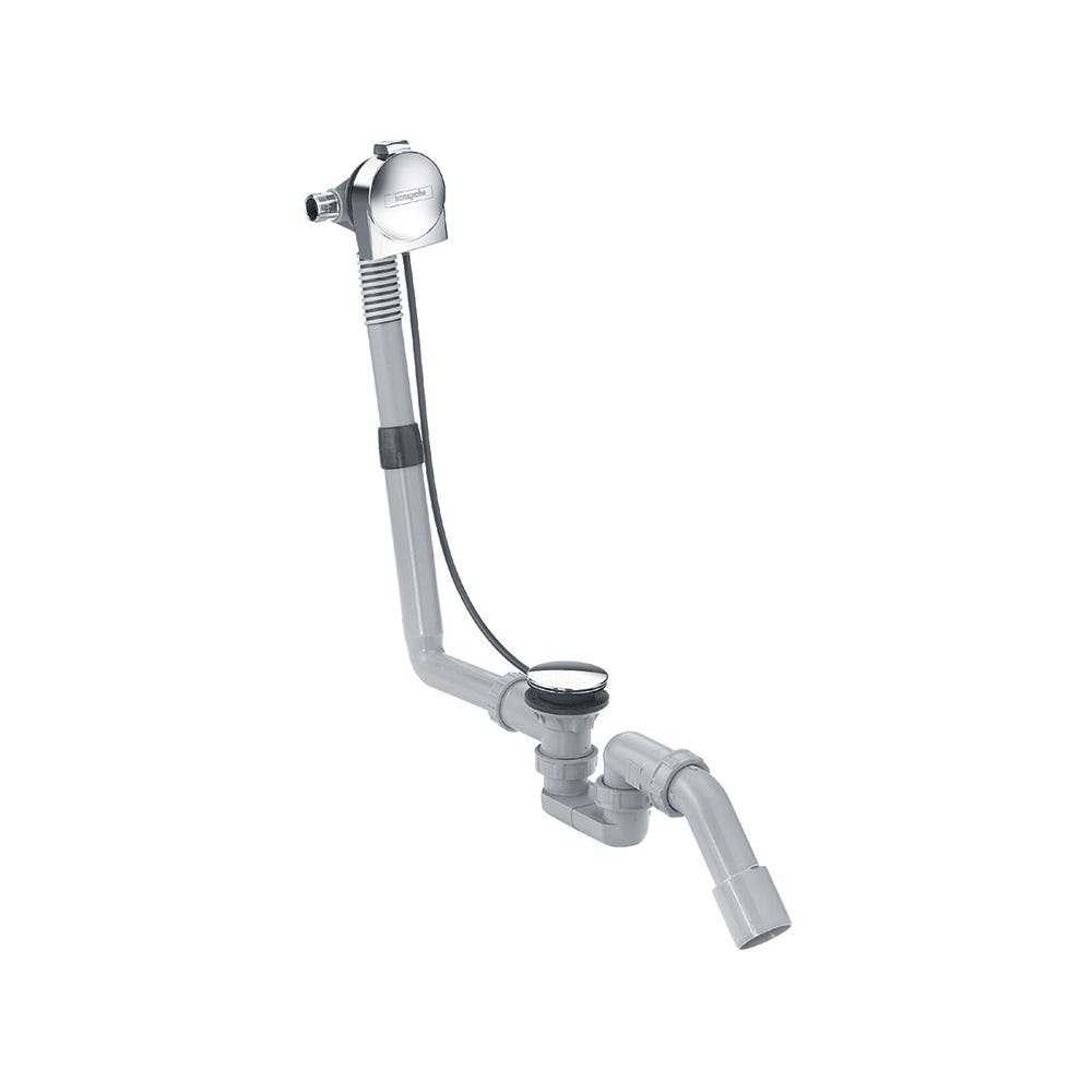 Hansgrohe Exafill S - Ensemble Complet D'évacuation De Baignoire Avec Garniture De Vidage Et Trop-plein Pour Baignoires Standards, Chrome 58113000