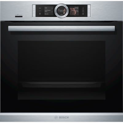 Bosch HRG6769S6B Series 8 Pyrolytic Single Oven & Steam Brushed Steel
