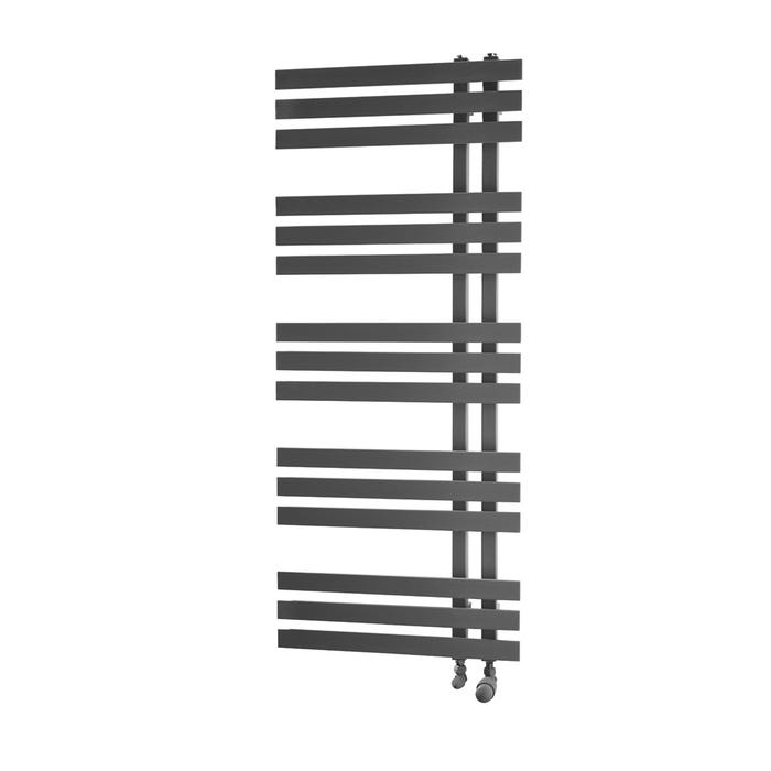Towelrads Cobham Black Straight Towel Radiator 1200mm X 500mm