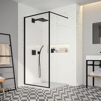Merlyn Black Framed Wetroom Shower Panel 1000mm