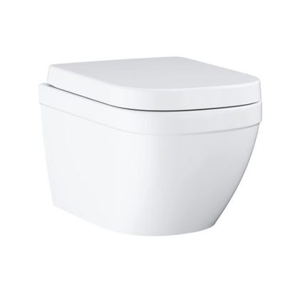 Grohe Euro Rimless Wall Hung WC With Triple Vortex And Soft Close Seat