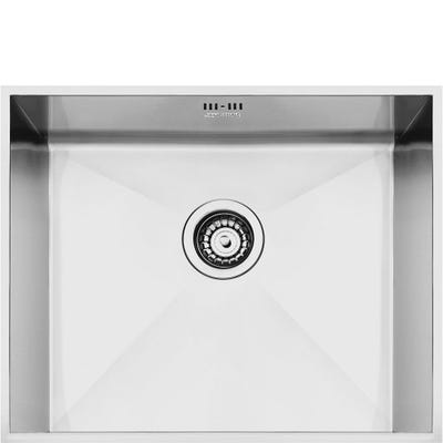 Smeg VSTQ50-2 Quadra 1.0 Bowl Undermount Sink 520mm Stainless Steel