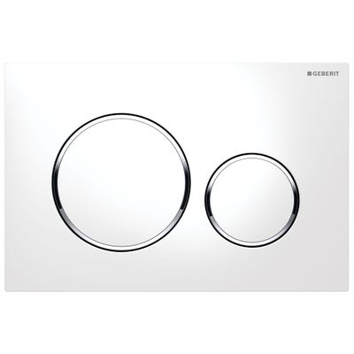 Geberit 115.882.KJ.1 Sigma20 Round Dual Flush Plate White/Chrome