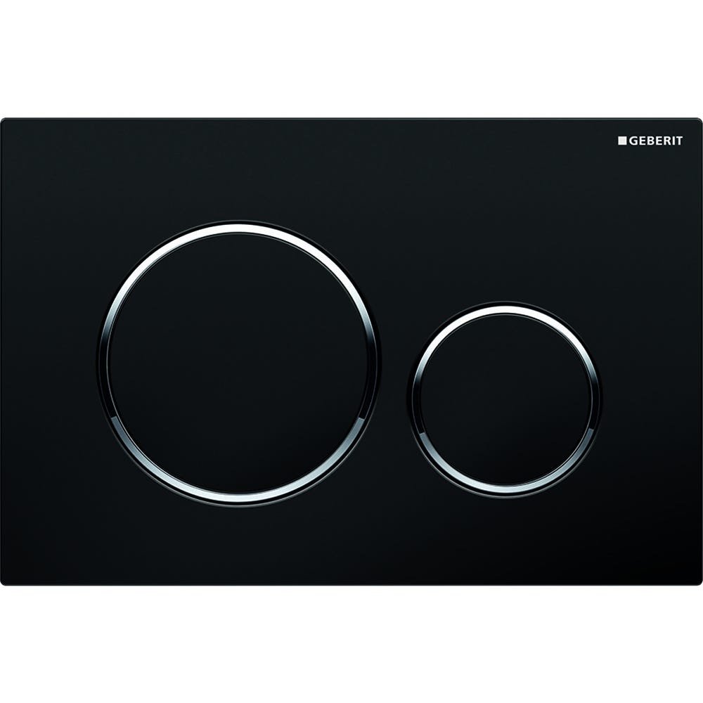 Geberit 115.882.KM.1 Sigma20 Round Dual Flush Plate Black/Chrome