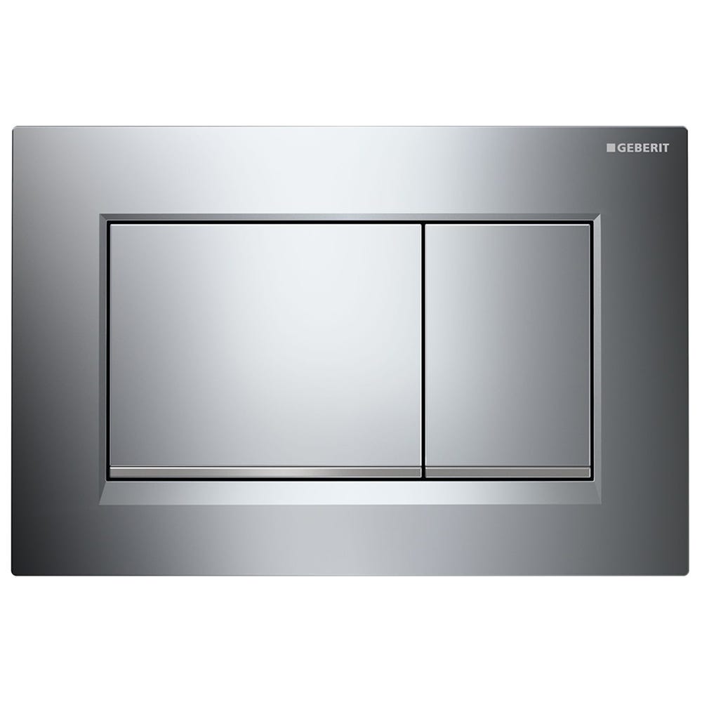 Geberit 115.883.JQ.1 Sigma20 Square Dual Flush Plate Matt & Gloss Chrome