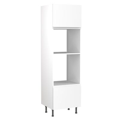 J-Pull Tall Single Oven & Microwave Housing Unit Gloss White