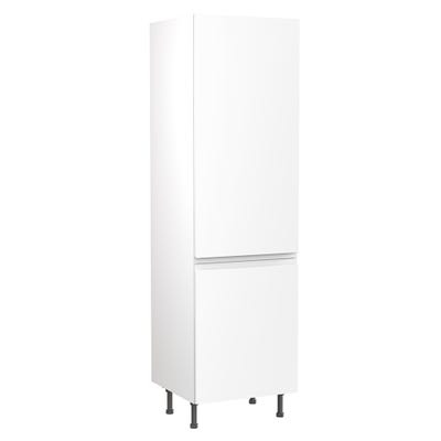 J-Pull Kitchen Tall Fridge Freezer Housing Unit 70/30 600mm Gloss White