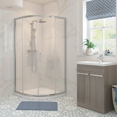 Fountain CX6 6mm Framed 800mm Shower Quadrant 2 Door