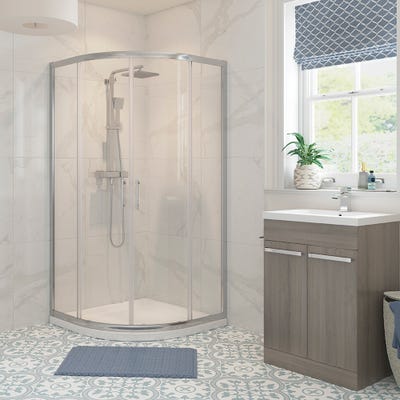Fountain CX6 6mm Framed 900mm Shower Quadrant 2 Door