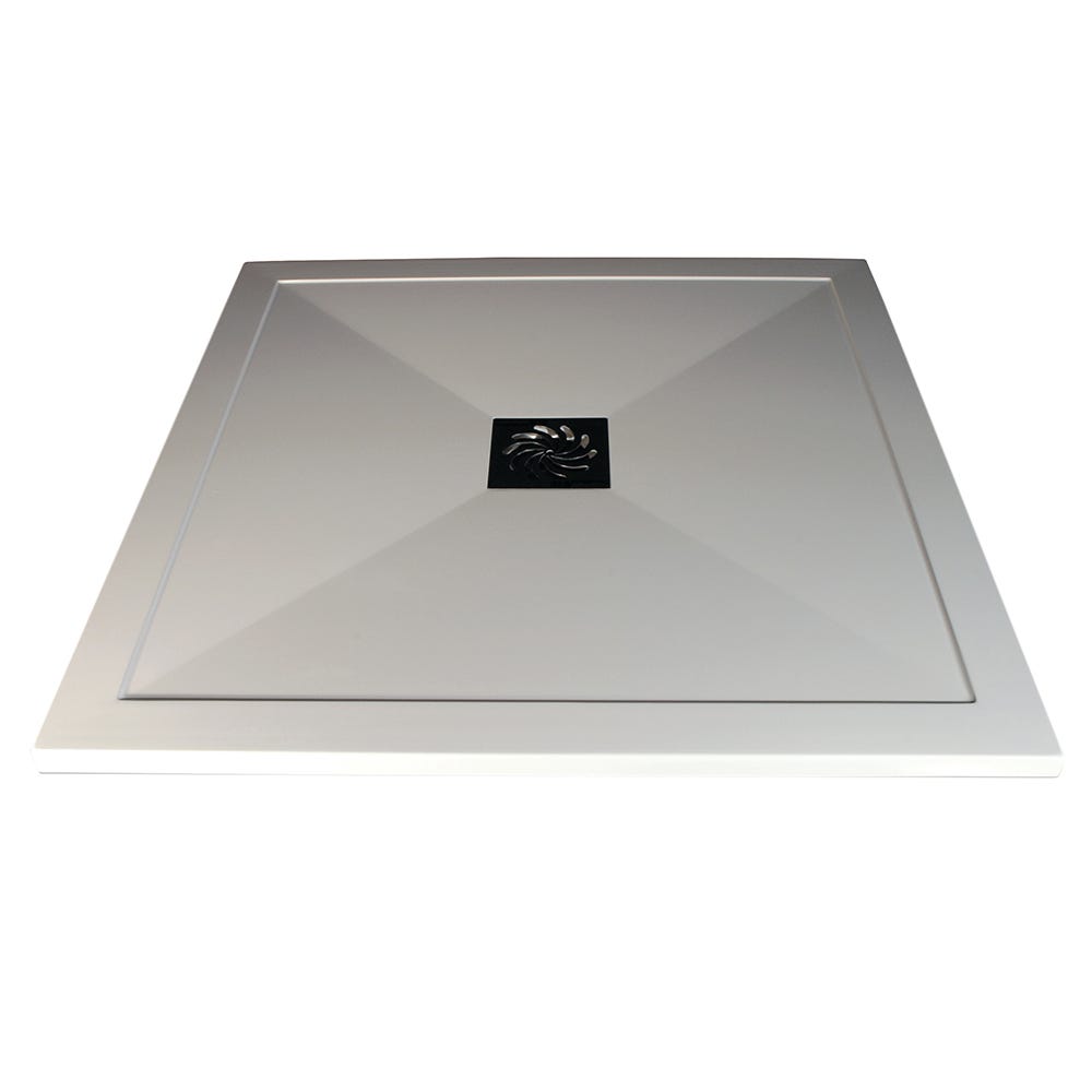 Fountain 25mm Ultra-Slim 800mm x 800mm Square Shower Tray & Waste