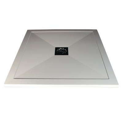 Fountain 25mm Ultra-Slim 900mm x 900mm Square Shower Tray & Waste