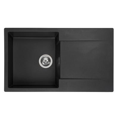 Reginox Amsterdam 10 Black Silvery 1.0 Bowl Inset Sink & Drainer